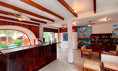 Reception of Hotel Silberstein.